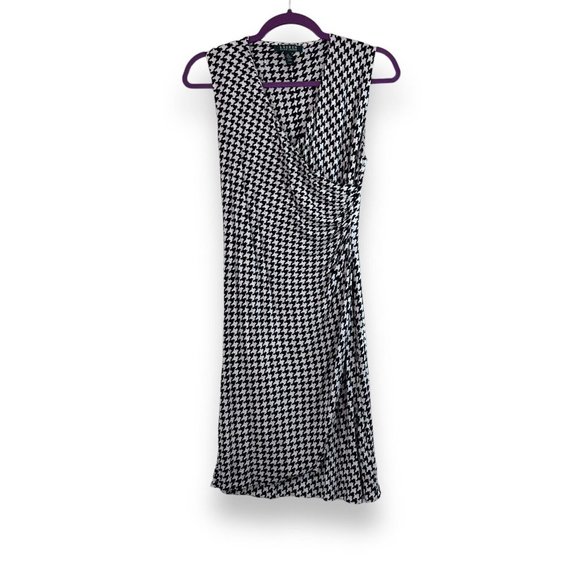 Lauren Ralph Lauren Dresses & Skirts - Lauren Ralph Lauren Dress Women’s Size S Black White V-Neck Faux Wrap Stretch
